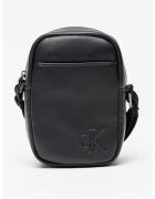 CALVIN KLEIN Чанта през рамо от еко кожа с цип - Черен