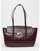 CALVIN KLEIN Чанта Tote от еко кожа с метален детайл - Тъмновиолетов