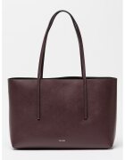 CALVIN KLEIN Чанта Tote от еко кожа - Тъмнокафяв