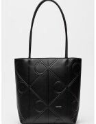 CALVIN KLEIN Чанта Tote с монограми - Черен