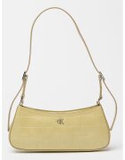 CALVIN KLEIN Чанта за рамо от еко кожа с шагрен - Шам фъстък зелено
