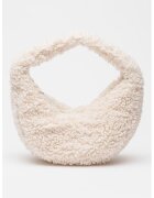 CALVIN KLEIN Чанта за рамо Sherpa от плюш - Светло бежово