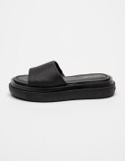 CALVIN KLEIN Чехли с равна платформа и монограм Черен