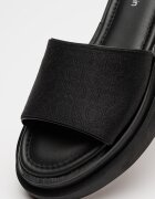 CALVIN KLEIN Чехли с равна платформа и монограм Черен