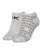 CALVIN KLEIN Чорапи с лого - 2 чифта Сив меланж