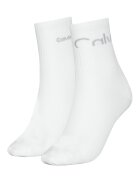 CALVIN KLEIN Дълги чорапи с лого - 2 чифта Бял