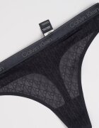 CALVIN KLEIN Дантелена танга с лого Черен