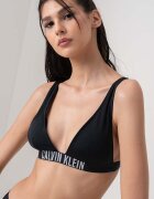 CALVIN KLEIN Горен бански с лента с лого Черен