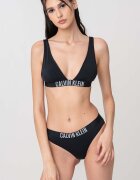 CALVIN KLEIN Горен бански с лента с лого Черен