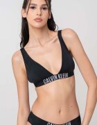 CALVIN KLEIN Горен бански с лента с лого Черен