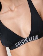 CALVIN KLEIN Горен бански с лента с лого Черен