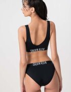 CALVIN KLEIN Горен бански с лента с лого Черен