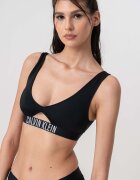 CALVIN KLEIN Горен бански с лента с лого Черен