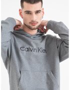 CALVIN KLEIN Худи с лого и джоб кенгуру - Сив меланж