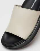 CALVIN KLEIN JEANS Чехли от еко кожа с монограм Черен/Мръснобял