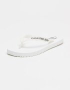 CALVIN KLEIN JEANS Чехли с лого Бял/Черен