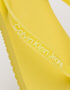 CALVIN KLEIN JEANS Чехли с лого Сламеножълт