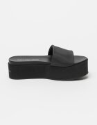 CALVIN KLEIN JEANS Чехли с равна платформа Черен