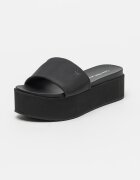 CALVIN KLEIN JEANS Чехли с равна платформа Черен