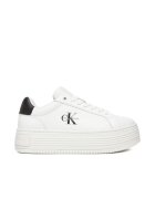 CALVIN KLEIN JEANS Дамски кецове от естествена кожа - бели -
