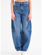CALVIN KLEIN JEANS Дънки с висока талия - Син меланж