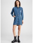 CALVIN KLEIN JEANS Дънкова рокля с джоб на гърдите