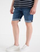CALVIN KLEIN JEANS Дънкови слим бермуди с навит подгъв Син