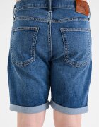 CALVIN KLEIN JEANS Дънкови слим бермуди с навит подгъв Син