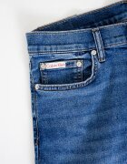 CALVIN KLEIN JEANS Дънкови слим бермуди с навит подгъв Син