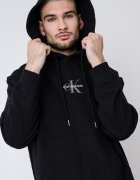 CALVIN KLEIN JEANS Худи с лого и джоб кенгуру Черен