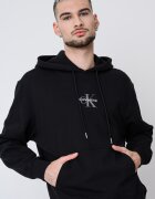 CALVIN KLEIN JEANS Худи с лого и джоб кенгуру Черен