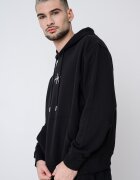 CALVIN KLEIN JEANS Худи с лого и джоб кенгуру Черен
