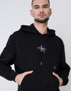 CALVIN KLEIN JEANS Худи с лого и джоб кенгуру Черен