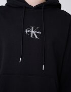 CALVIN KLEIN JEANS Худи с лого и джоб кенгуру Черен