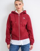 CALVIN KLEIN JEANS Худи с паднали ръкави и цип Бордо