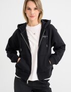 CALVIN KLEIN JEANS Худи с паднали ръкави и цип Черен