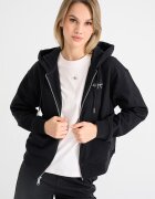 CALVIN KLEIN JEANS Худи с паднали ръкави и цип Черен