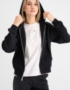 CALVIN KLEIN JEANS Худи с паднали ръкави и цип Черен