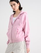 CALVIN KLEIN JEANS Худи с паднали ръкави и цип Пастелнорозов