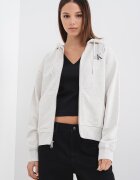 CALVIN KLEIN JEANS Худи с паднали ръкави и цип Светло сив