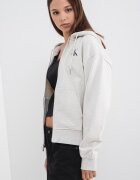CALVIN KLEIN JEANS Худи с паднали ръкави и цип Светло сив