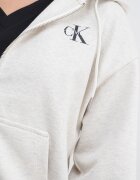 CALVIN KLEIN JEANS Худи с паднали ръкави и цип Светло сив