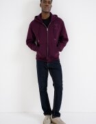 CALVIN KLEIN JEANS Худи с цип и бродирано лого Тъмновиолетов