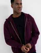 CALVIN KLEIN JEANS Худи с цип и бродирано лого Тъмновиолетов