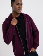 CALVIN KLEIN JEANS Худи с цип и бродирано лого Тъмновиолетов