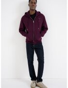 CALVIN KLEIN JEANS Худи с цип и бродирано лого - Тъмновиолетов