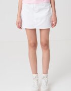 CALVIN KLEIN JEANS Къса права пола Мръснобял