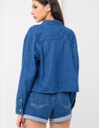 CALVIN KLEIN JEANS Къса риза от деним с джоб на гърдите