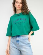 CALVIN KLEIN JEANS Къса тениска с лого Зелен/Ултрамарин синьо