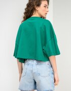CALVIN KLEIN JEANS Къса тениска с лого Зелен/Ултрамарин синьо